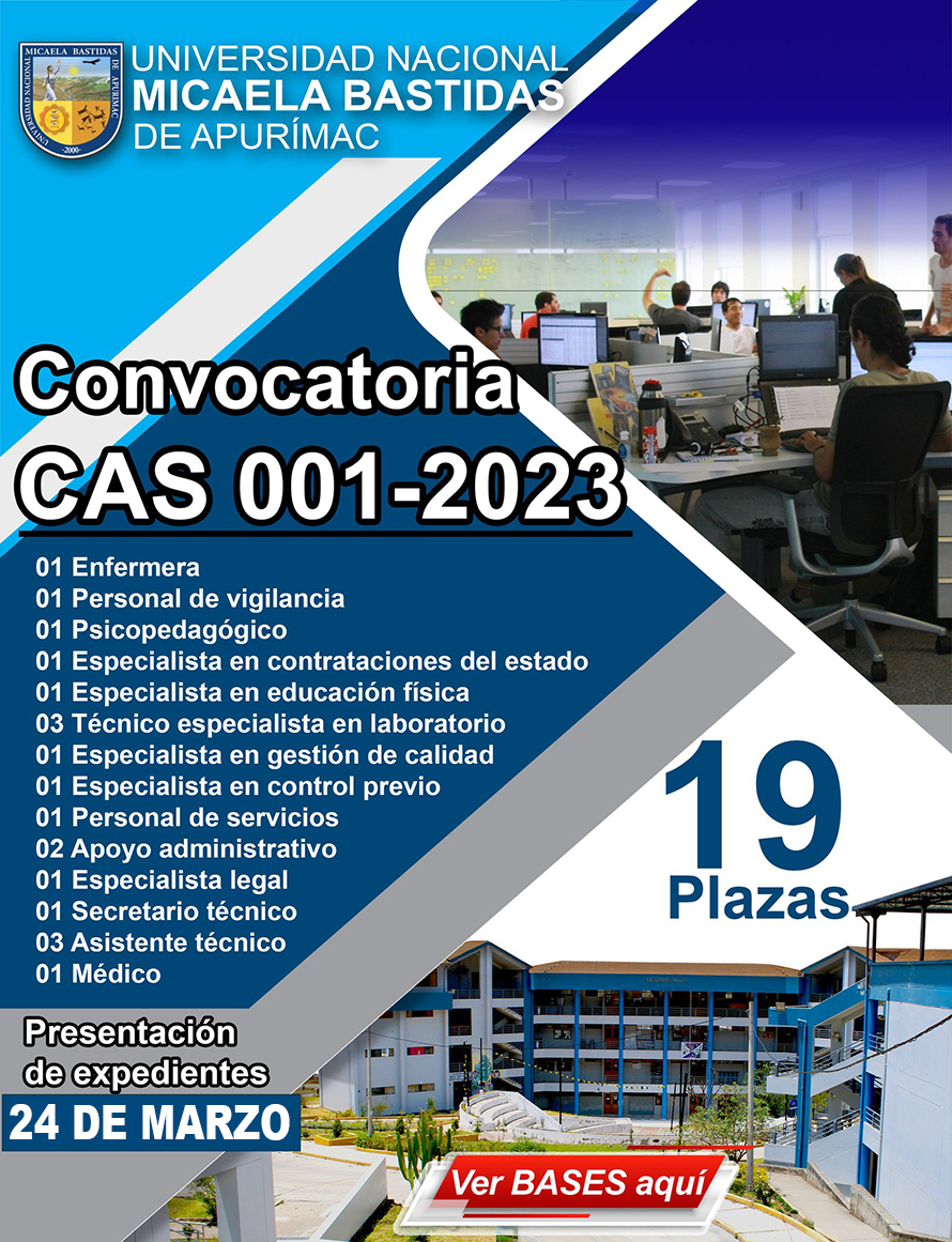 Reprogramación  convocatoria CAS 01-2023