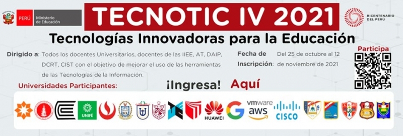 IV TECNOTIC 2021: Tecnologías Innovadoras para la Educación