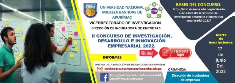 II Concurso de Investigación, Desarrollo e Innovación Empresarial 2022