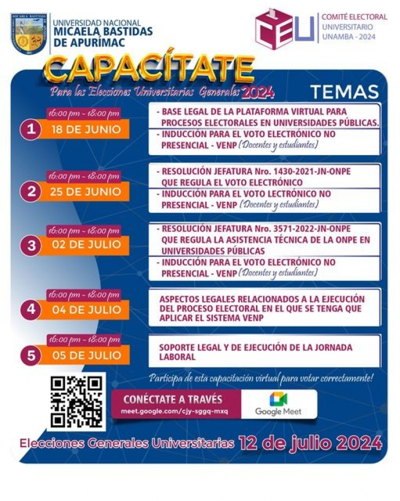 Comité Electoral Universitario - CAPACÍTATE