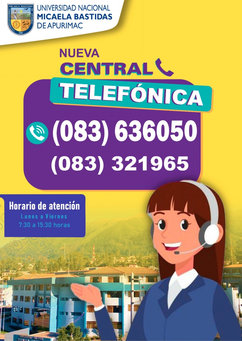 Nueva Central telefónica de la UNAMBA