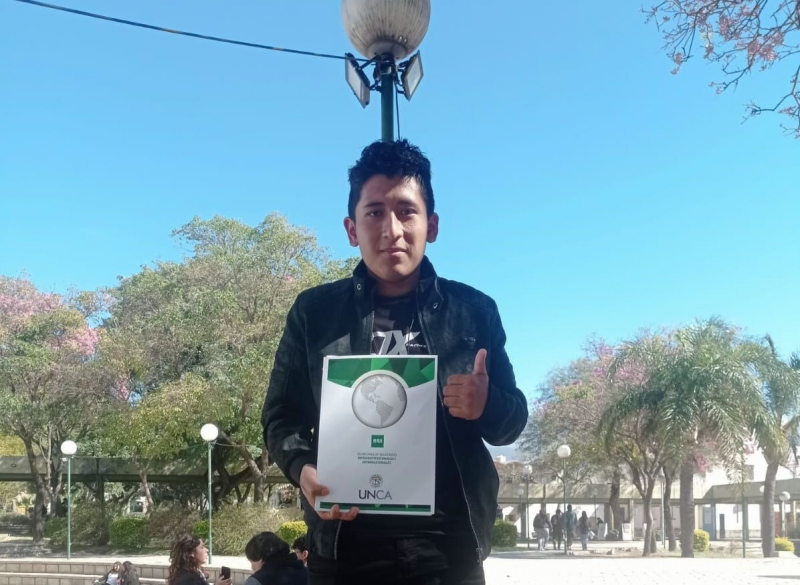 Estudiante de la UNAMBA realiza intercambio académico internacional en la Universidad de Catamarca en Argentina