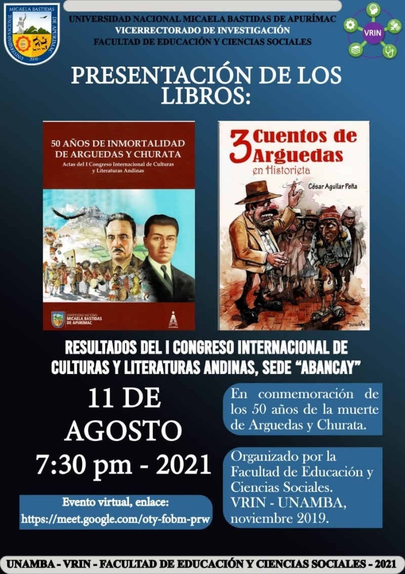 “50 años de inmortalidad de Arguedas y Churata” y “3 cuentos de Arguedas en historieta”