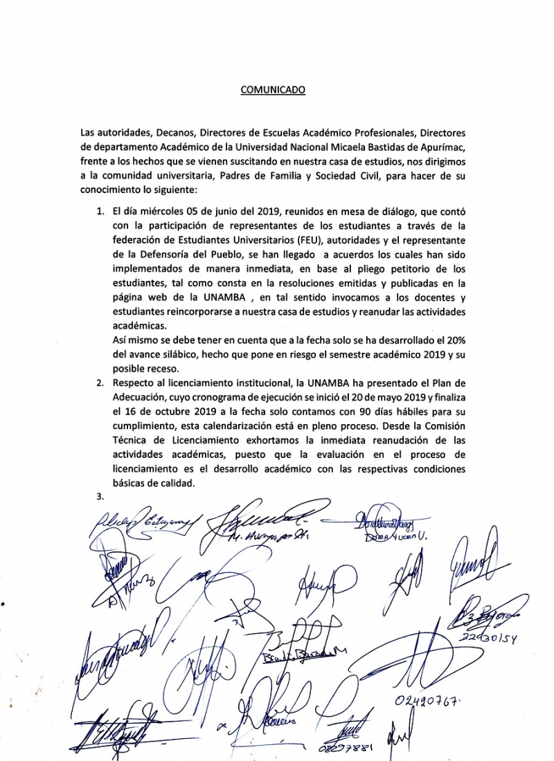 Comunicado