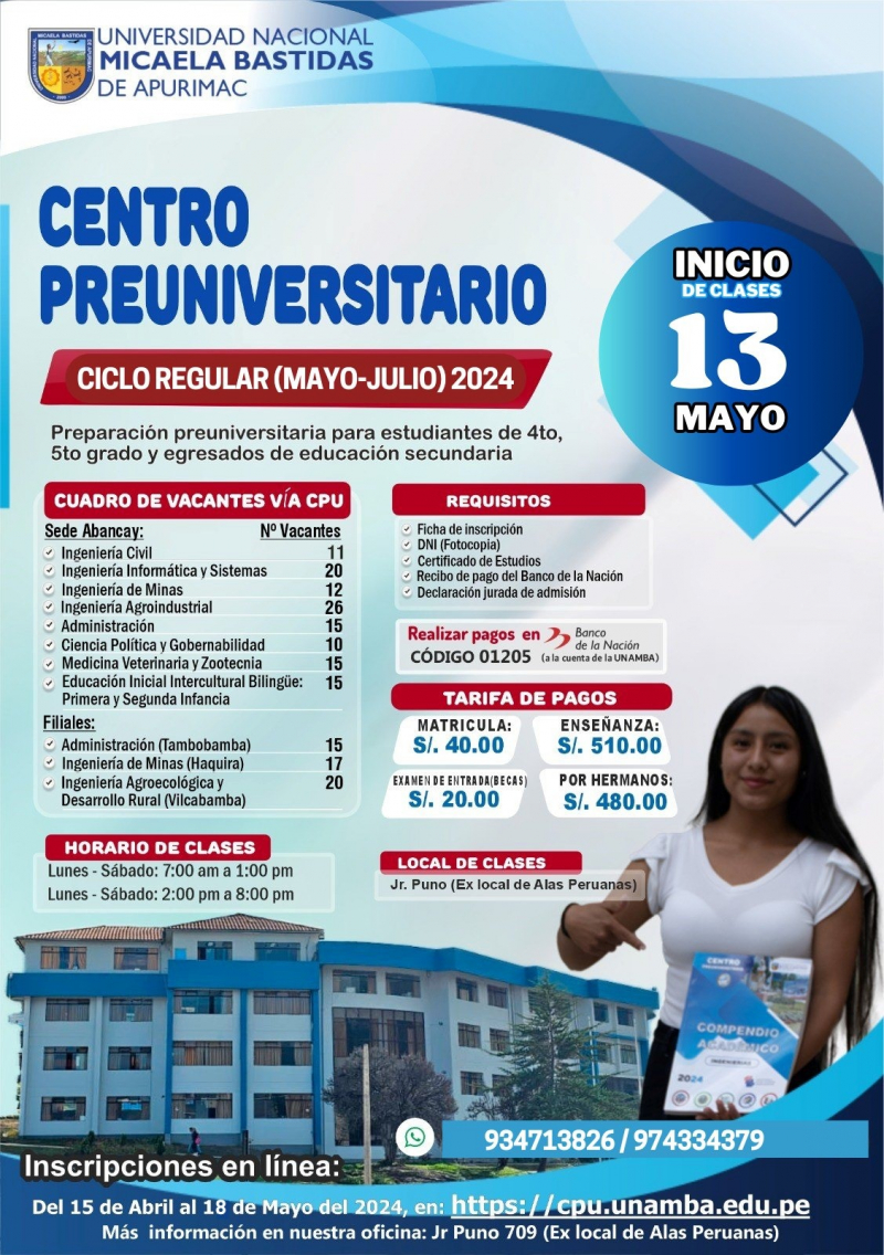 Centro Preuniversitario de la UNAMBA