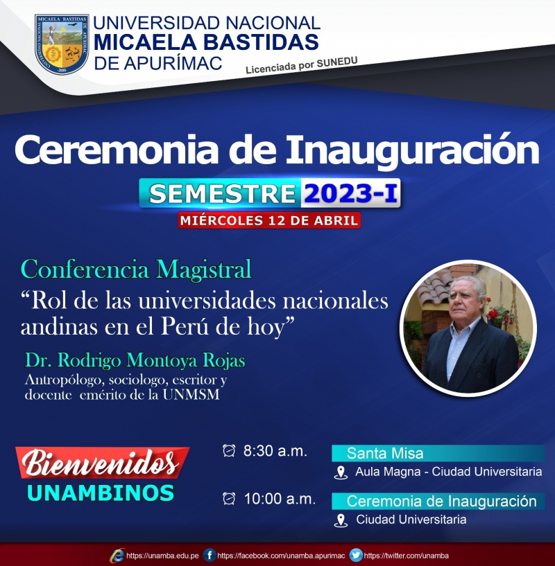 Conferencia magistral &quot;Rol de las universidades nacionales andinas en el Perú de hoy&quot;