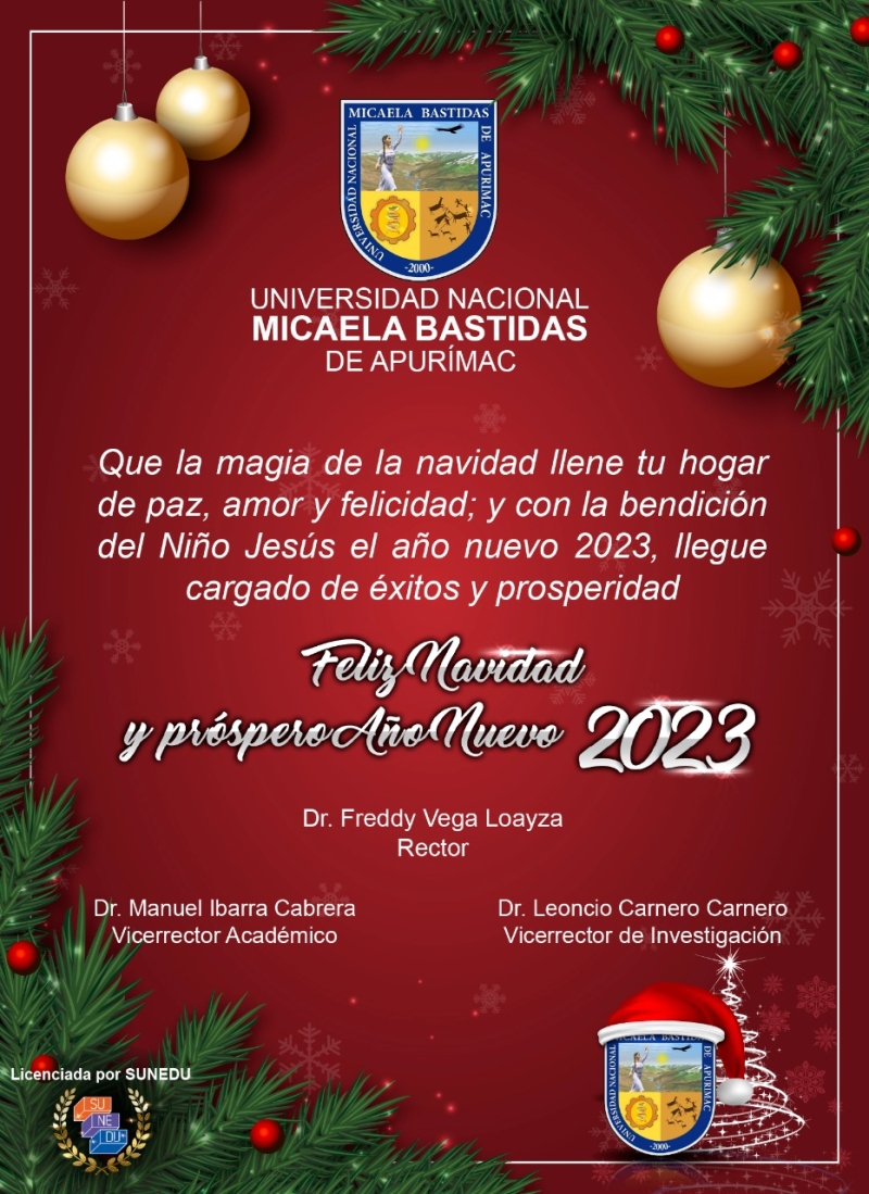 ¡Feliz Navidad y próspero Año Nuevo 2023!