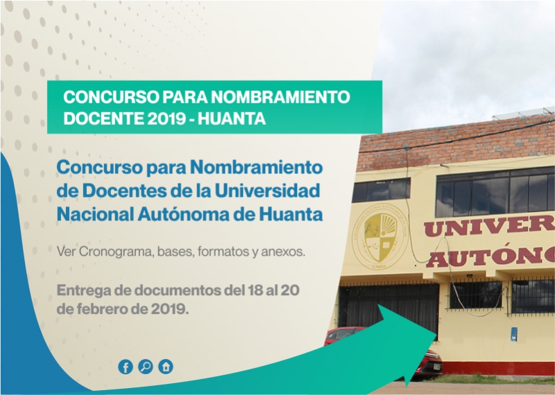 Concurso para Nombramiento de Docentes de la Universidad Nacional Autónoma de Huanta