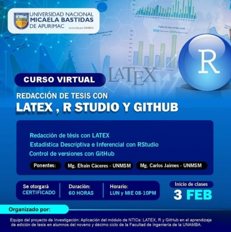 Curso virtual &quot;Redacción de tesis con LaTeX, R Studio y GitHub&quot;