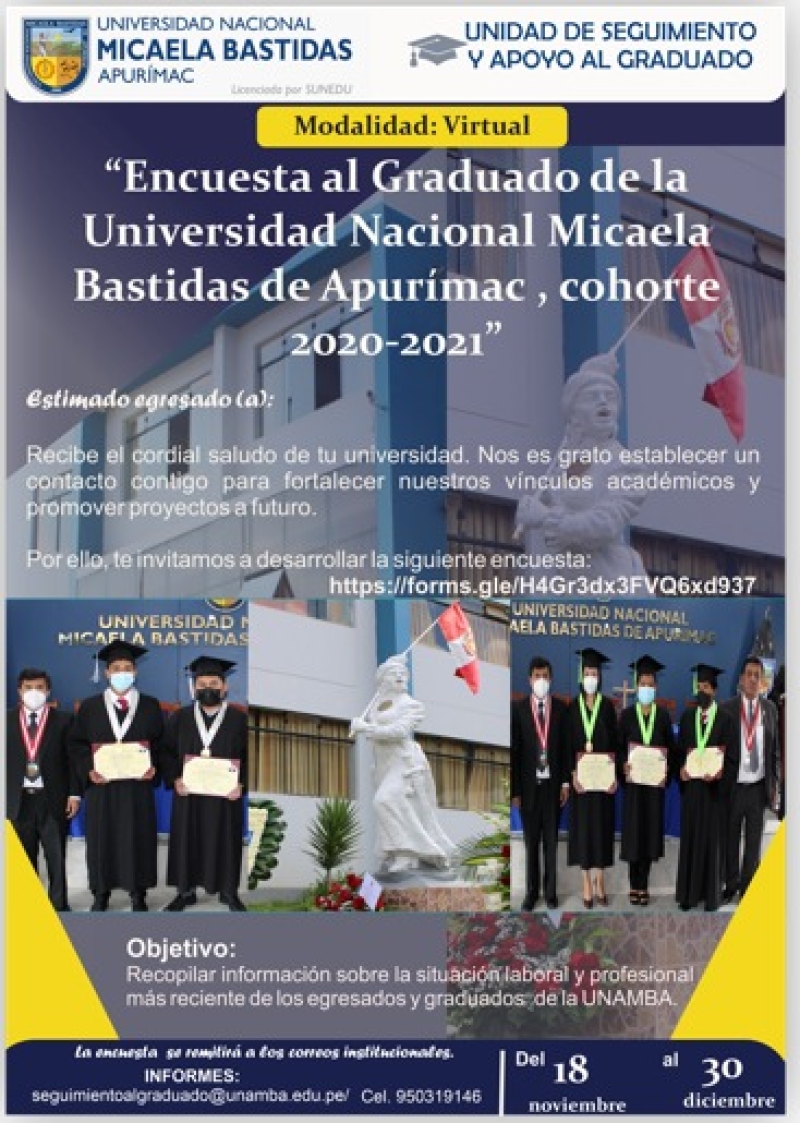 ENCUESTA al graduado de la UNAMBA