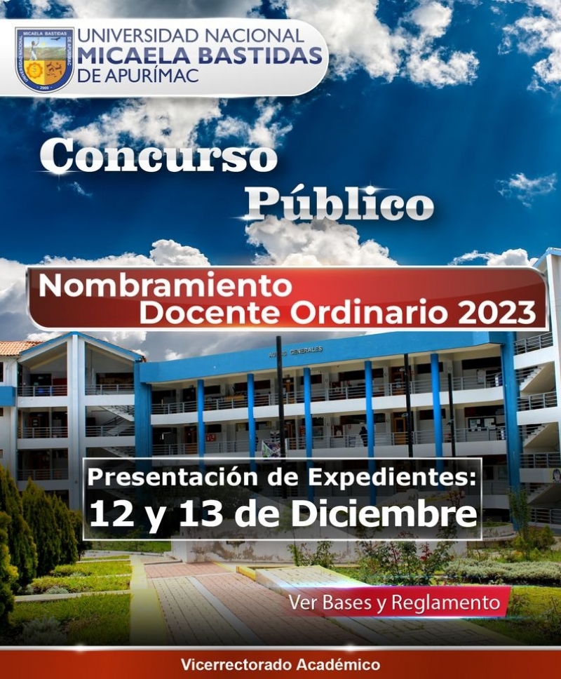 Convocatoria a Concurso Público para Nombramiento Docente 2023