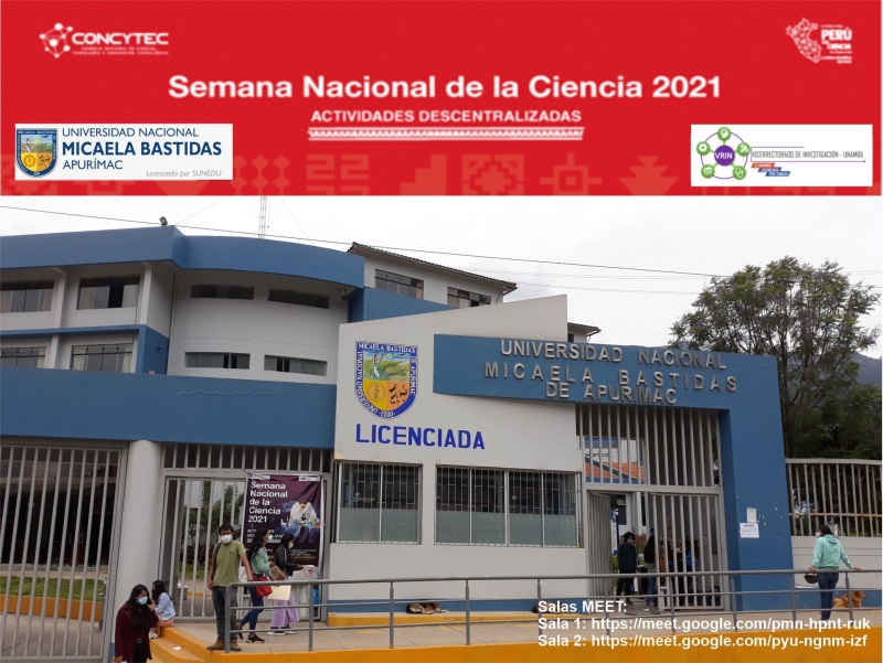 UNAMBA: UNIVERSIDAD PUERTAS ABIERTAS VIRTUAL 2021 EN LA SEMANA NACIONAL DE LA CIENCIA 2021