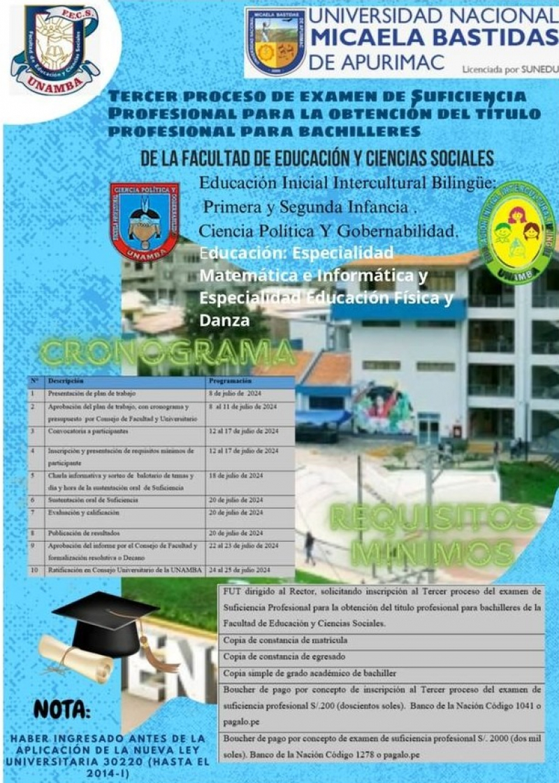 Titulación por Examen de Suficiencia - Facultad de Educación y Ciencias Sociales