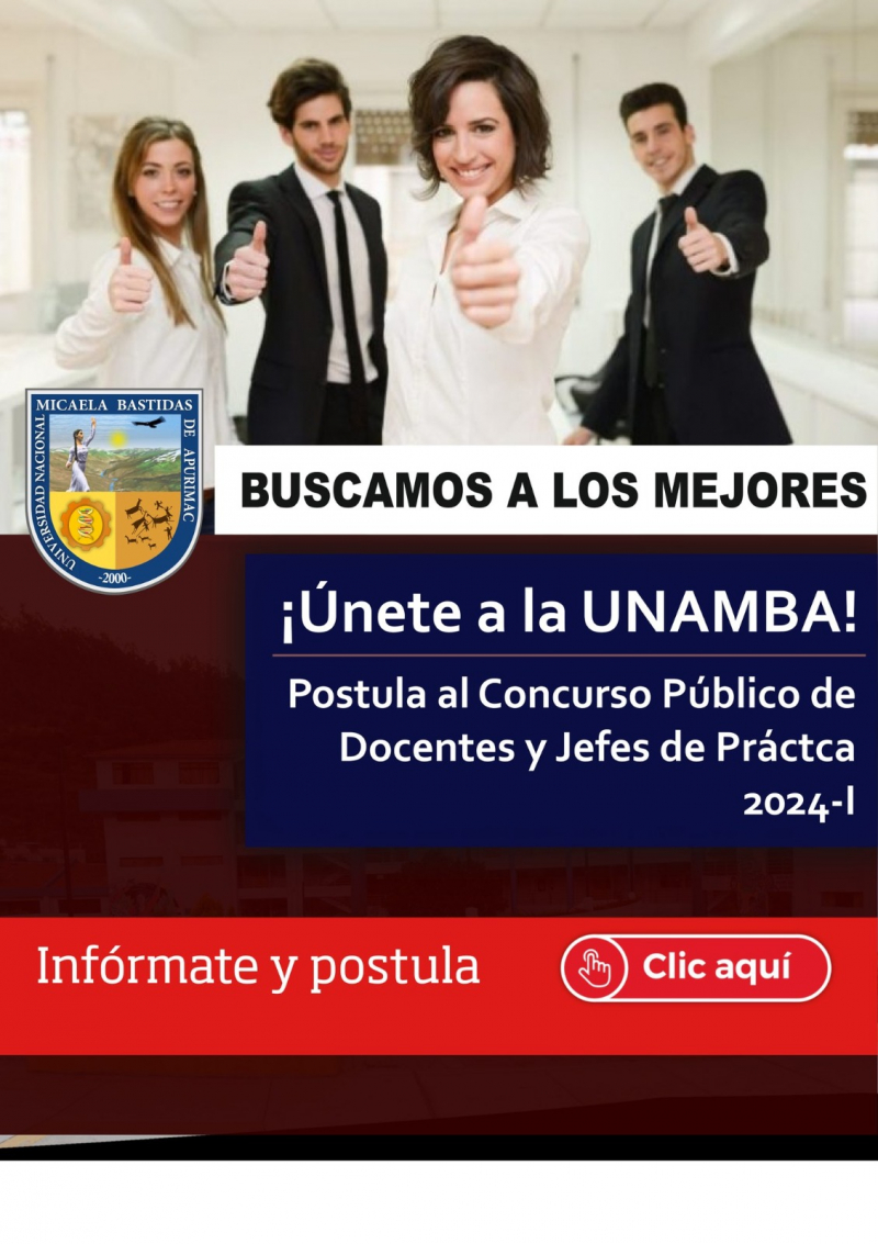 Convocatoria a Concurso Público de Docentes y Jefes de Práctica 2024-1