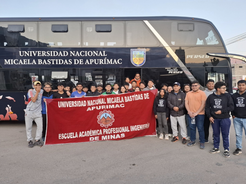 Estudiantes de Ingeniería de Minas de la UNAMBA viajan al XVII CONEIMIN Arequipa 2024