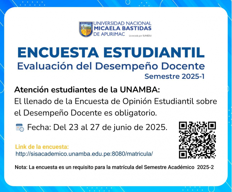 ENCUESTA ESTUDIANTIL para Evaluación del Desempeño Docente 2025-1