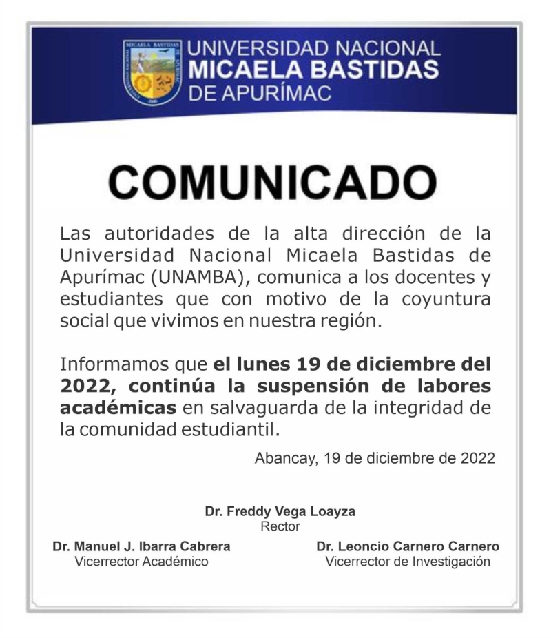 COMUNICADO