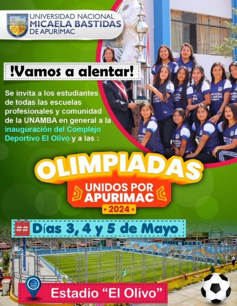 Vamos a alentar al equipo de la UNAMBA!!!