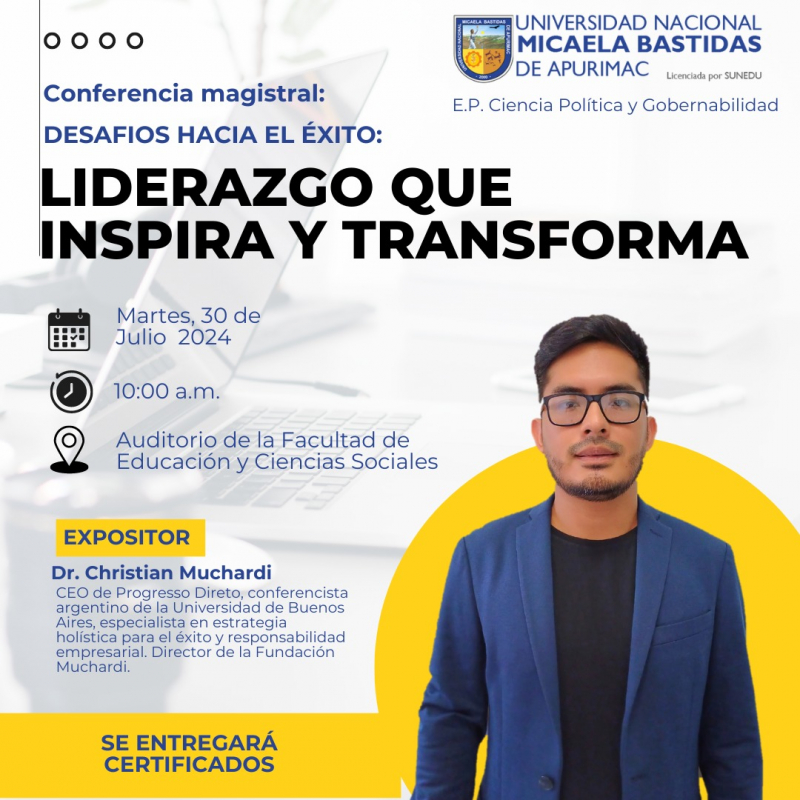 Conferencia magistral &quot;Desafíos hacia el éxito: Liderazgo que inspira y transforma&quot;