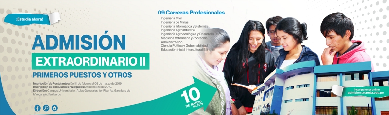 Examen Extraordinario II, UNAMBA-2019, 10 de marzo