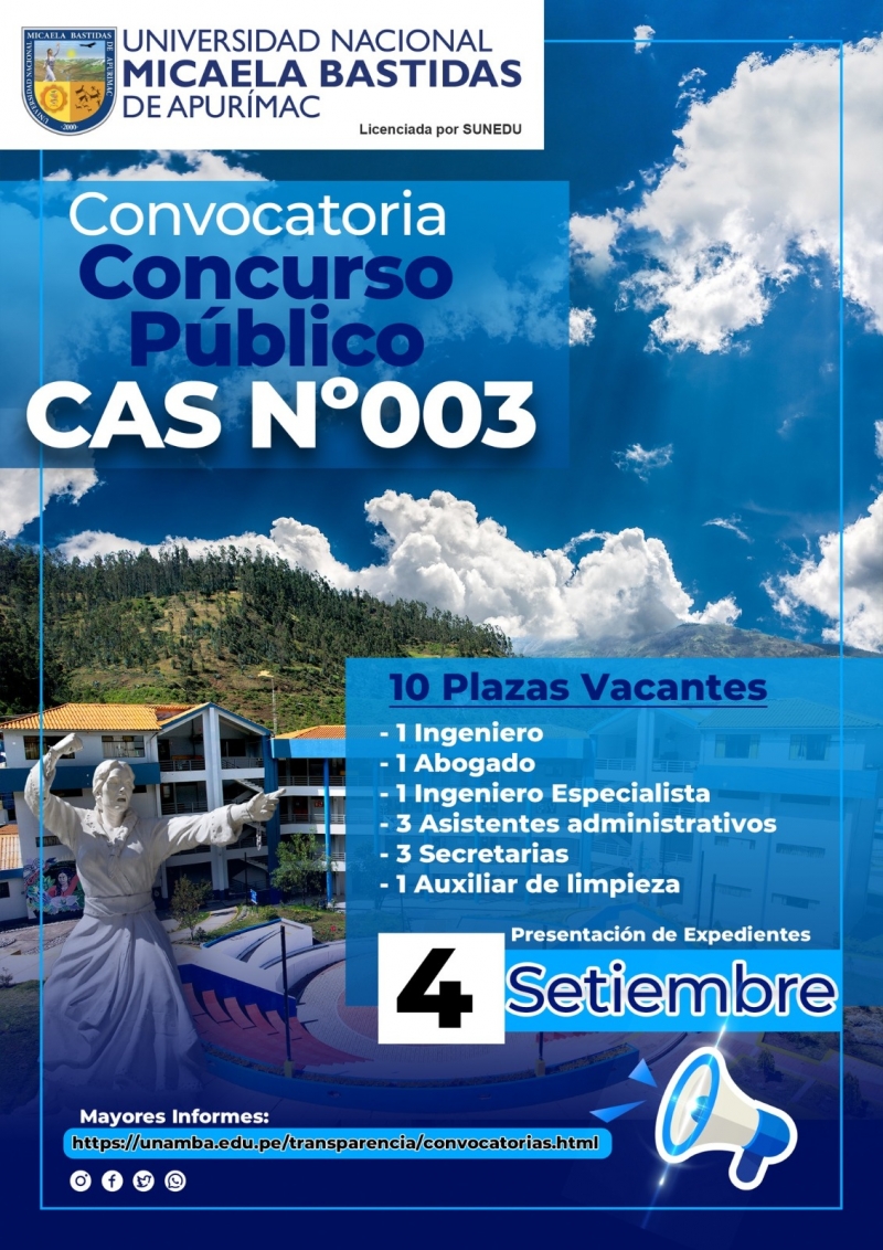 Convocatoria a Concurso Público CAS