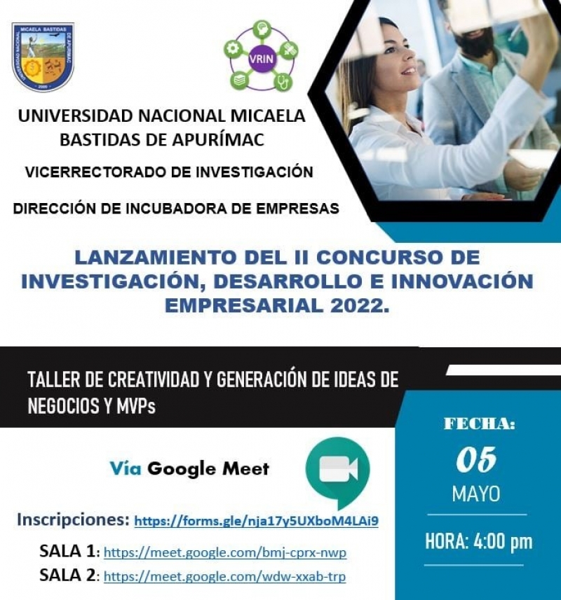 TALLER DE CREATIVIDAD Y GENERACIÓN DE IDEAS DE EMPRENDIMIENTO 2022