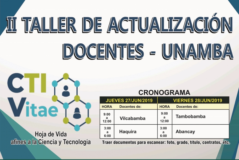 II Curso-Taller Capacitación en “CtiVitae” (antes DINA)