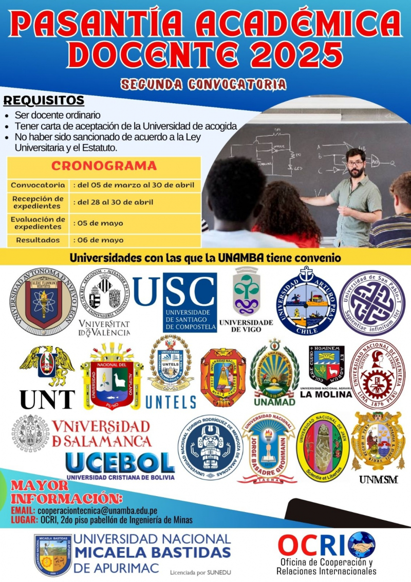 Pasantía Académica Docente - UNAMBA 2025
