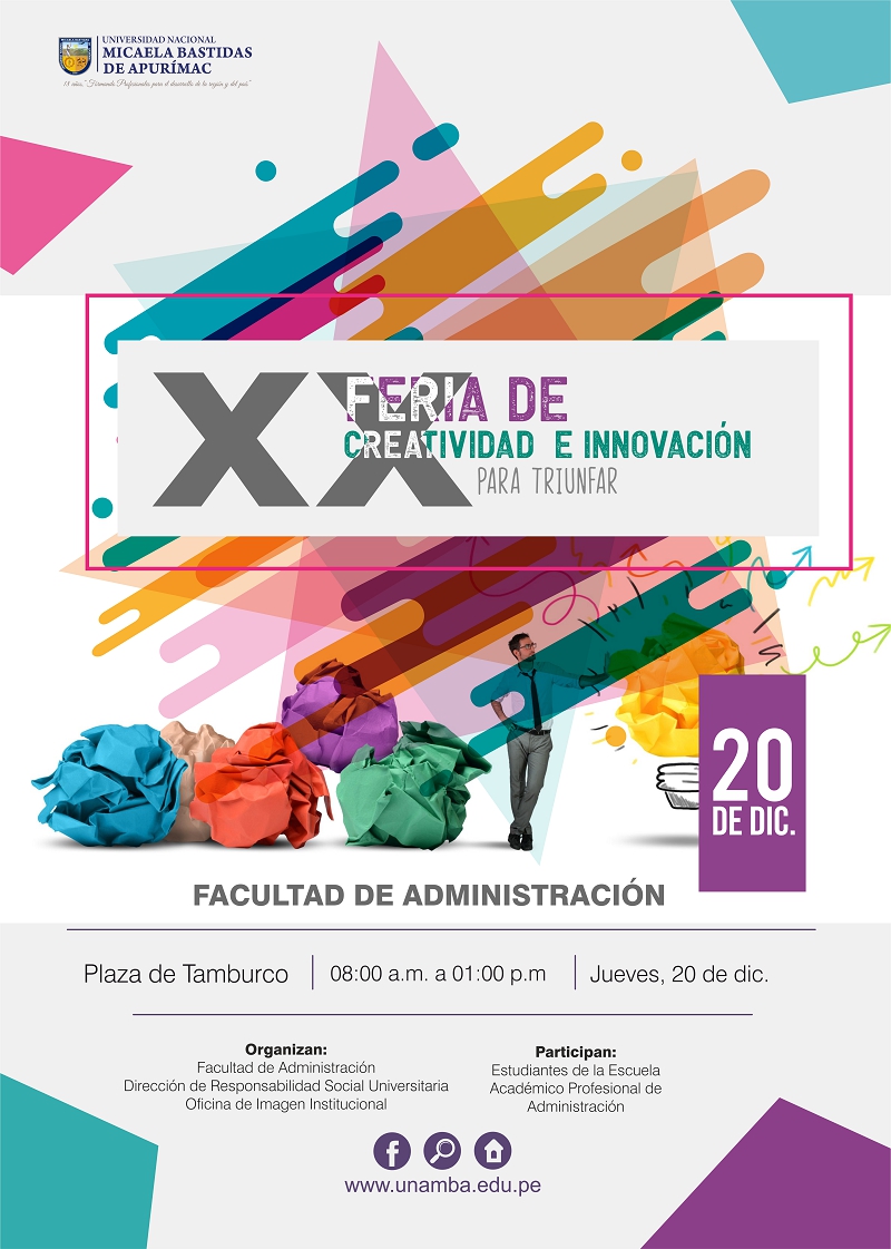 XX &quot;Feria de Creatividad e Innovación para Triunfar&quot;, Jueves 20 de diciembre de 2018