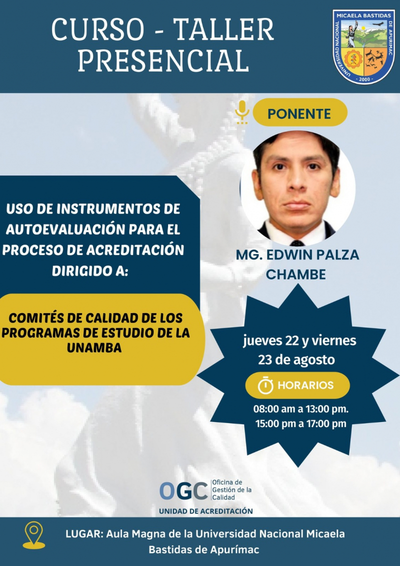 Curso taller: Uso de instrumentos de autoevaluación para el proceso de acreditación de los programas de estudio