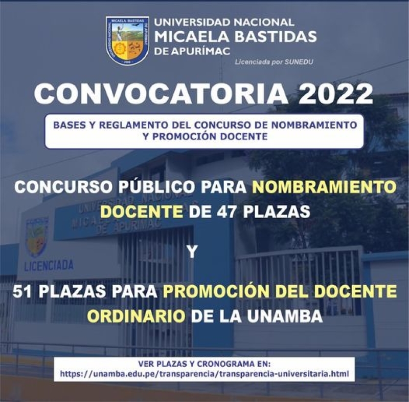 CONVOCATORIA DOCENTE 2022