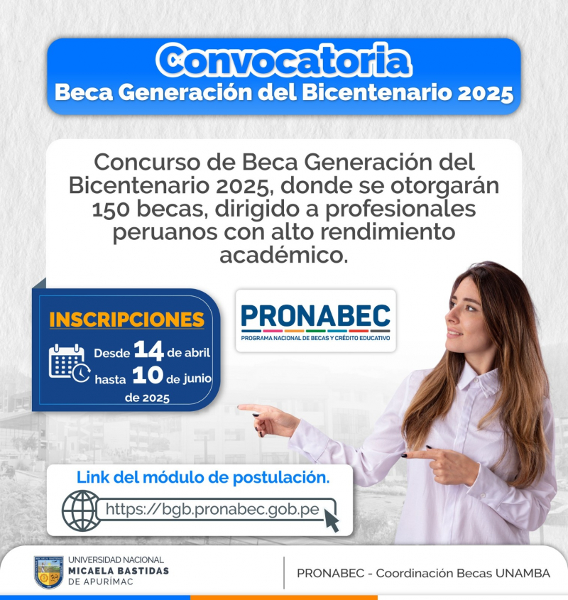 Convocatoria a Beca Generación Bicentenario 2025