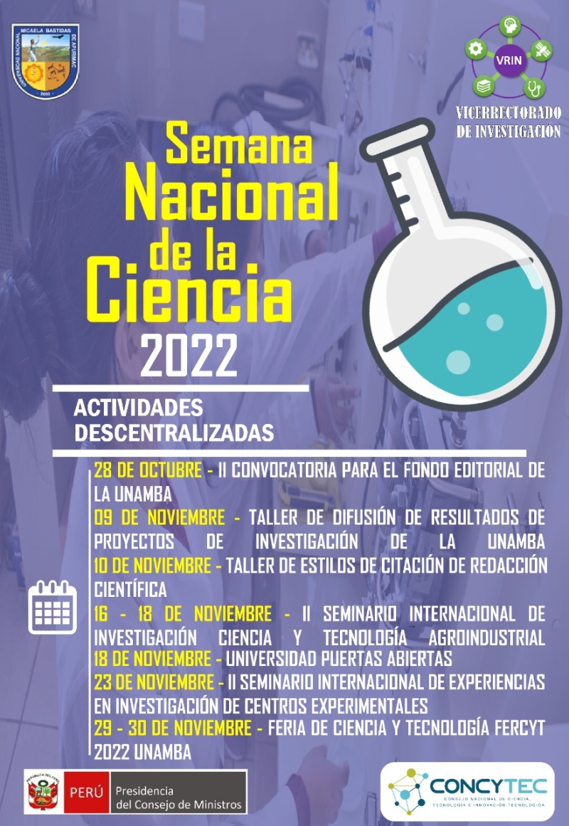 &quot;UNAMBA Puertas Abiertas 2022&quot; en la Semana Nacional de la Ciencia