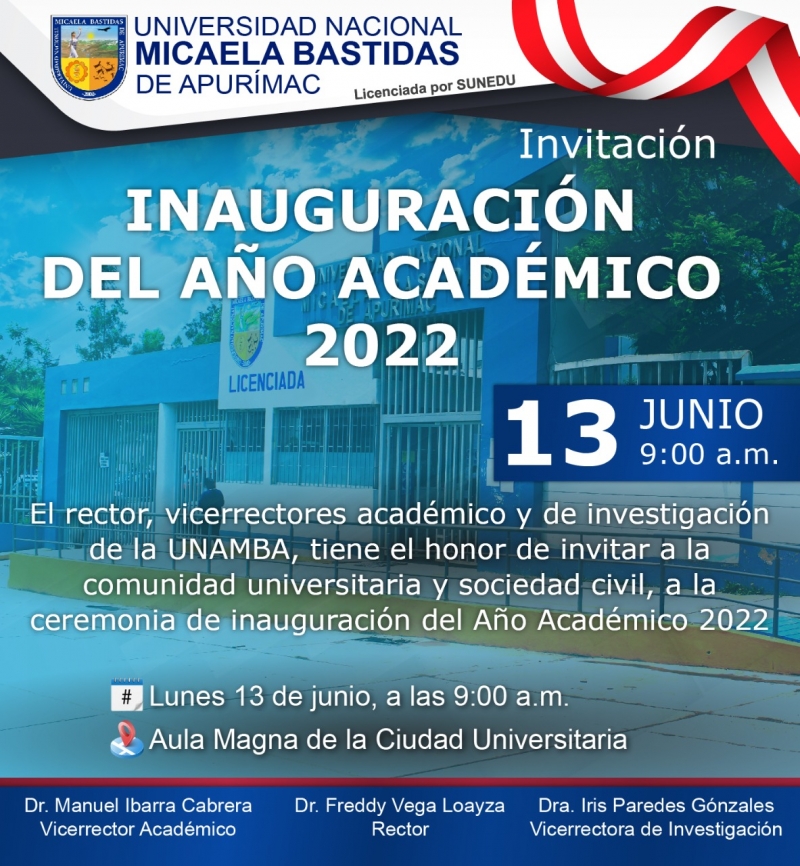 Ceremonia de Inauguración del Año Académico 2022