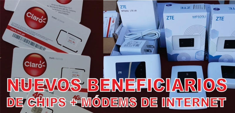 NUEVA LISTA DE BENEFICIARIOS DE CHIPS+MÓDEMS PARA INTERNET