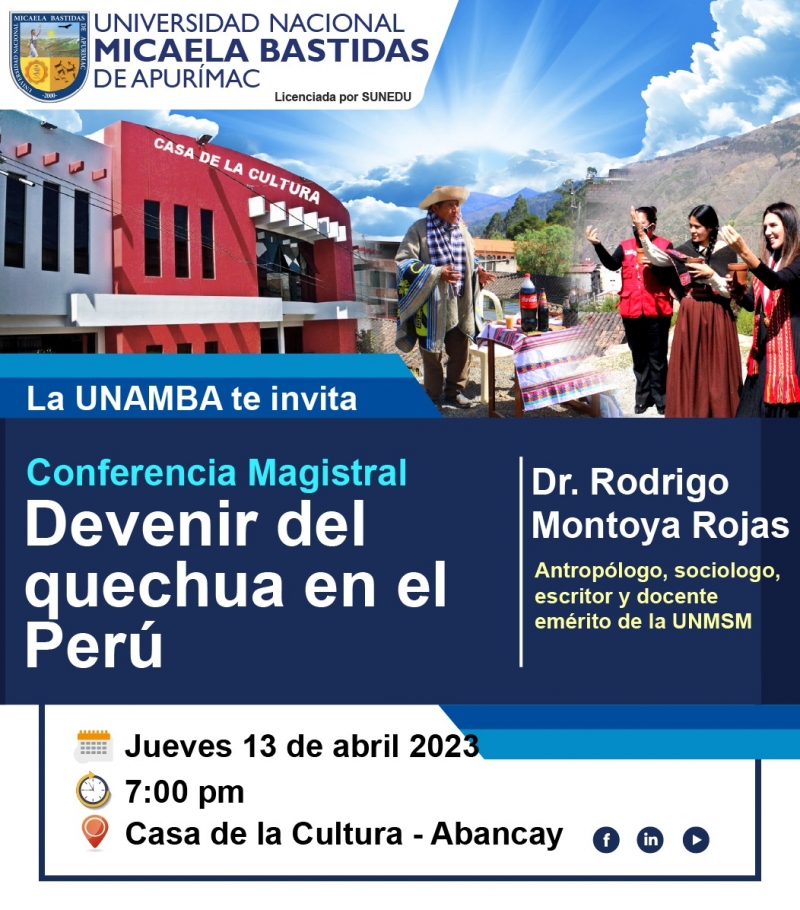 Conferencia Magistral “Devenir del quechua en el Perú”