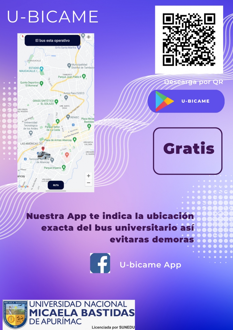 Estudiantes de la UNAMBA desarrollan aplicativo móvil para geolocalización del Bus Universitario de Transporte Urbano