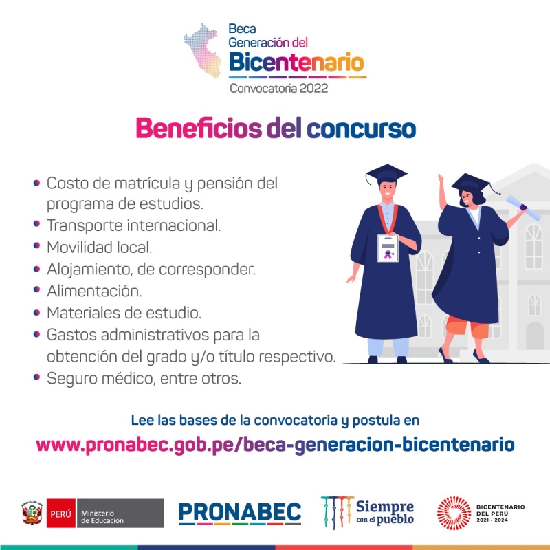 Convocatoria a BECA GENERACIÓN DEL BICENTENARIO 2022