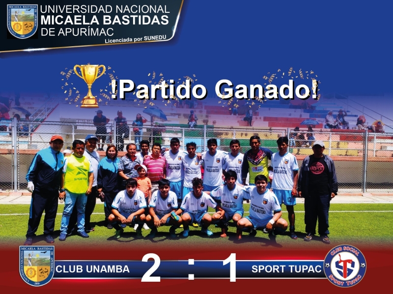 Club UNAMBA logra victoria frente al deportivo Sport Tupac