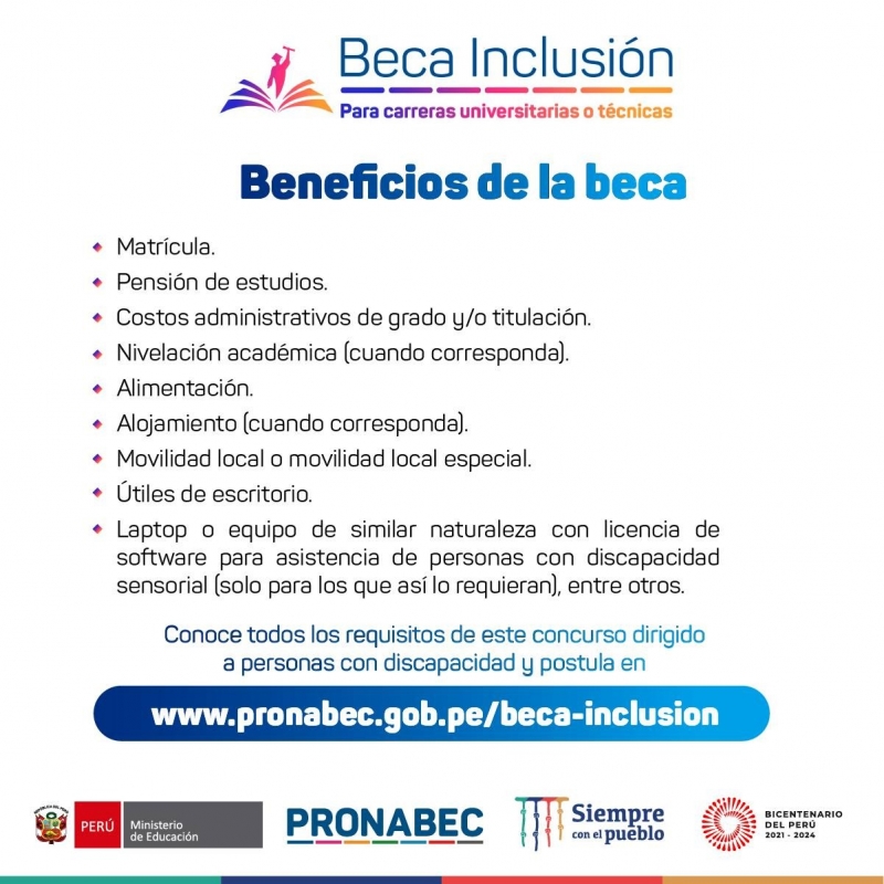Convocatoria a Beca Inclusión
