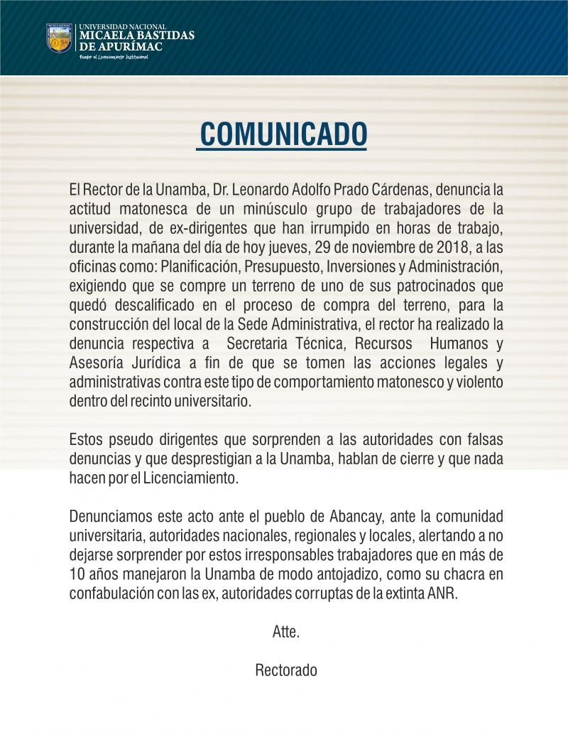 Comunicado