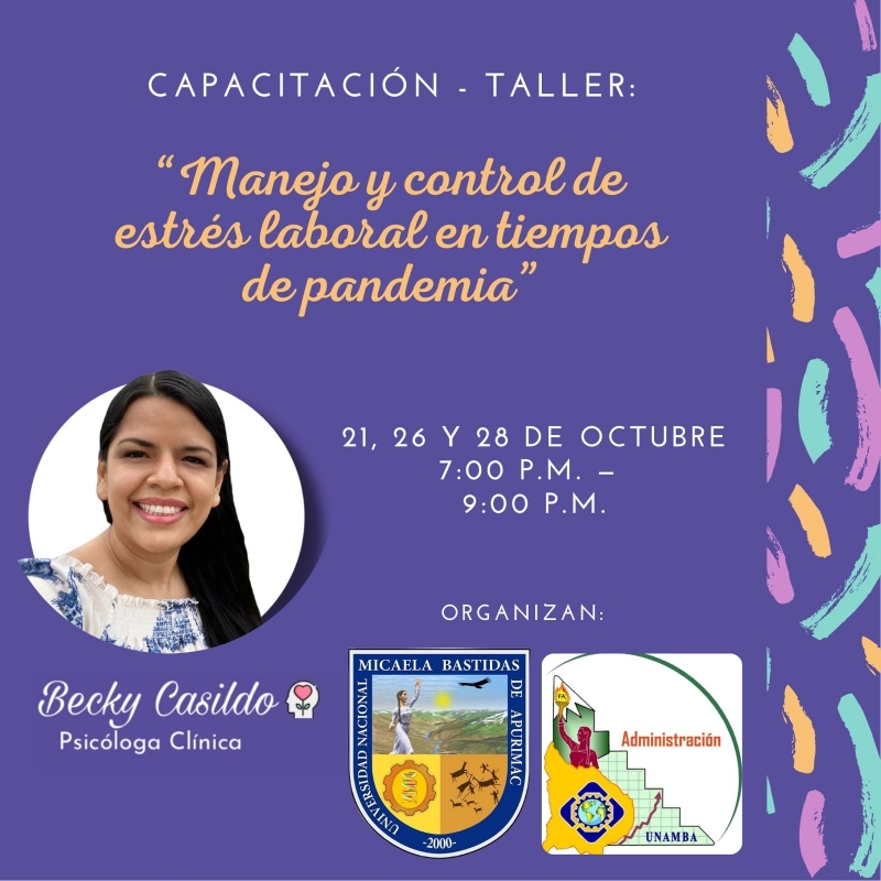 Capacitación “MANEJO Y CONTROL DE ESTRÉS LABORAL EN TIEMPOS DE PANDEMIA”