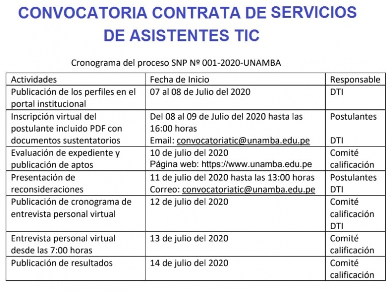 CONVOCATORIA