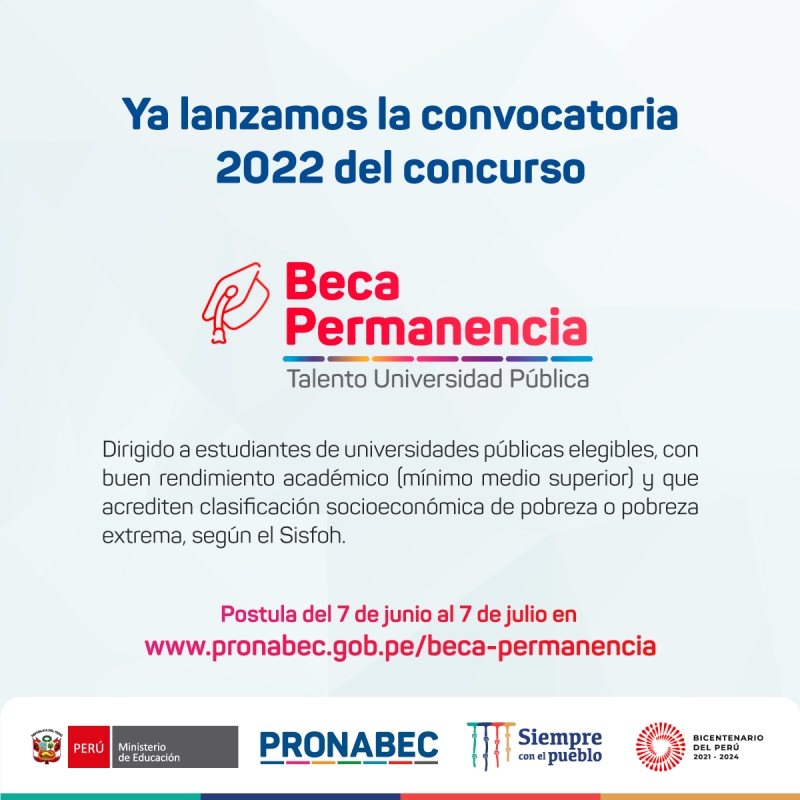 Convocatoria a Beca Permanencia 2022