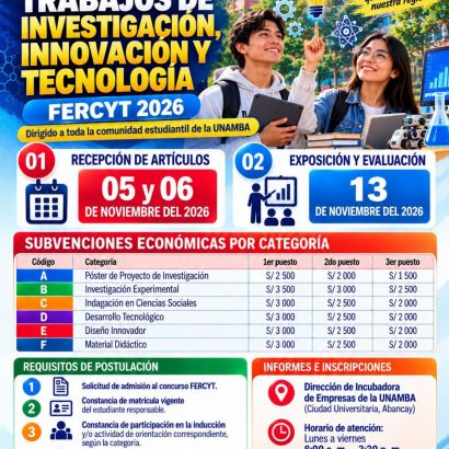 ¡ATENCIÓN, COMUNIDAD ESTUDIANTIL UNAMBA! | 𝗙𝗘𝗥𝗖𝗬𝗧 𝟮𝟬𝟮𝟲