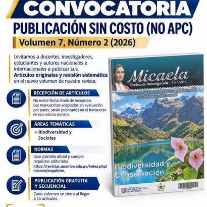 𝗖𝗼𝗻𝘃𝗼𝗰𝗮𝘁𝗼𝗿𝗶𝗮 – 𝗥𝗲𝘃𝗶𝘀𝘁𝗮 𝐌𝐢𝐜𝐚𝐞𝐥𝐚 (𝗩𝗼𝗹. 𝟳, 𝗡.° 𝟮, 𝟮𝟬𝟮𝟲)
