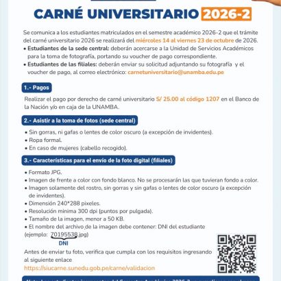 ¡𝐂𝐎𝐌𝐔𝐍𝐈𝐂𝐀𝐃𝐎: 𝐓𝐑𝐀́𝐌𝐈𝐓𝐄 𝐃𝐄𝐋 𝐂𝐀𝐑𝐍𝐄́ 𝐔𝐍𝐈𝐕𝐄𝐑𝐒𝐈𝐓𝐀𝐑𝐈𝐎 𝟐𝟎𝟐𝟔-𝐈𝐈!