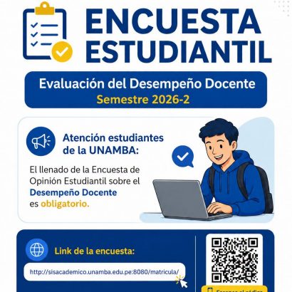 ¡𝐀𝐓𝐄𝐍𝐂𝐈𝐎́𝐍, 𝐄𝐒𝐓𝐔𝐃𝐈𝐀𝐍𝐓𝐄𝐒 𝐃𝐄 𝐋𝐀 𝐔𝐍𝐀𝐌𝐁𝐀! Encuesta de Desempeño Docente – Semestre 2026-2